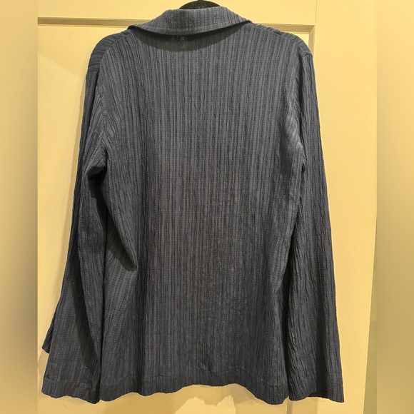 Current Air Anthropologie Manon Textured Blazer navy - Picture 3 of 7